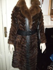 CAPPOTTO PELLICCIA COAT MANTEL FUR PELZ VISONE MINK NERZ PELLE NERA VOLPE FOX