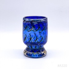 Lanterna Vintage In Vetro Soffiato A Mano Blu | 15cm Altezza