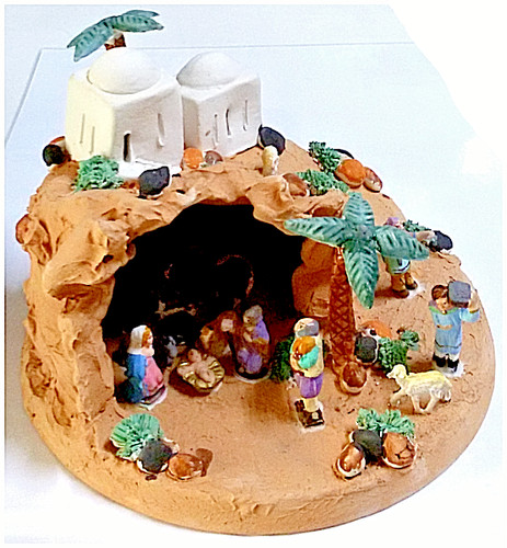 Presepe artigianale creta - in,
