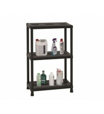 Scaffale 3 Ripiani In Resina Scaffali Interno Esterno Ripostiglio Giardino 80kg