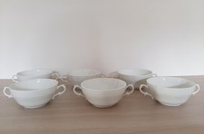 6 Tazze Brodo Consomme' Vecchio Richard Ginori Porcellana Bianca 