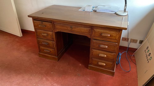 Scrivania legno vintage con - scrivania, in