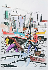 Giuseppe Uzzaco litografia  firmata e certificata arte contemporanea, 70 x 50 .