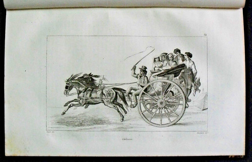 1835 napoli carretto calesse - o,
