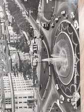 Cartolina Antica Brescia Scorcio Panoramico E Fontana Anni 40 Bianco E Nero