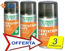 3 BOMBOLETTE - COPYR Insetticida KENYATRIN SAFE  ricarica 250 ml per erogatore