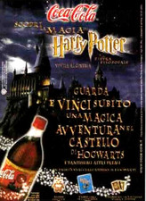 COCA-COLA ITALIA 2002 FOGLIETTO CONCORSO "HARRY POTTER" 10X15CM