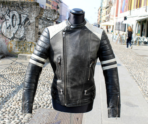 Giubbotto pelle chiodo moto - pelle,