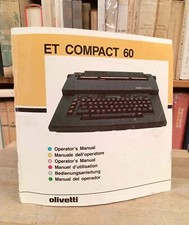 OLIVETTI ET COMPACT 60. Manuale dell'operatore [1986] libretto macc. da scrivere