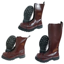 Stivali bretelle oxblood - e,