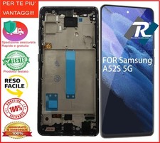 DISPLAY LCD SAMSUNG GALAXY A52S 5G SM A528 A528B TOUCH SCHERMO TFT FRAME NERO