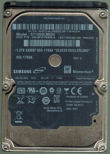 St1000lm024 s2v4j p - s/n:, p/n