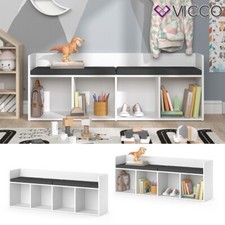 Panchina panca per cameretta scaffale per bambini libreria Luigi bianco Vicco