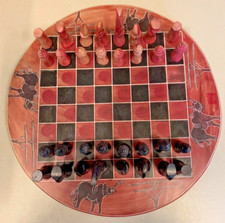 Set scacchi in pietra sapone africano vintage