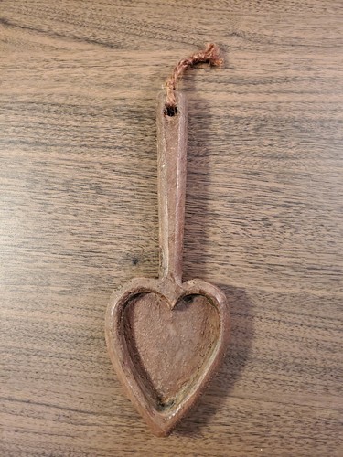Pala cuore legno vintage - in,