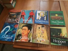lotto 8 libri arte MUNCH, WARHOL, LICHTENSTEIN, MAX ERNST, KAHLO,CHAGALL,KLIMT,H