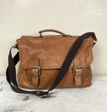 Borsa da uomo John Lewis in pelle borsa messenger per laptop marrone grande multitasche
