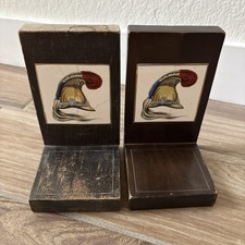 Coppia Fermalibri in Legno Con