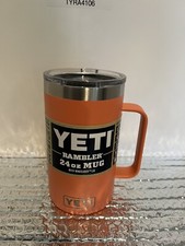 YETI Coral Rambler 24 oz. Tazza Con Coperchio Magslider Abbinato Nuova