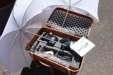 Luci  da studio faretti Osram VIDEO 650 da 3.400k + 2 diffusori bianchi