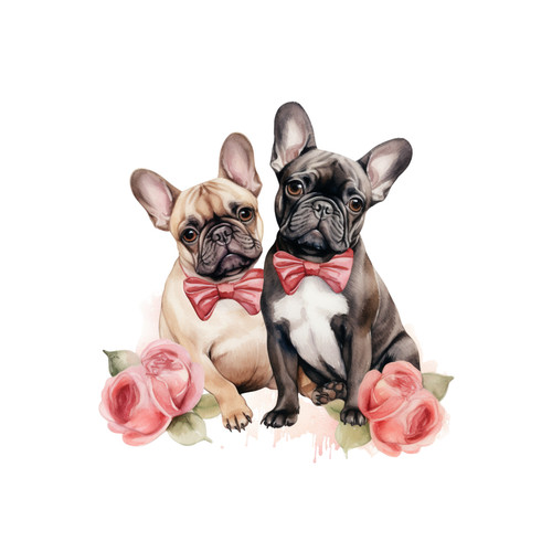 Adesivi auto bulldog francese - bulldog,