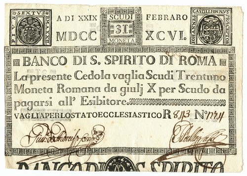 Scudi cedola banco - banco, di