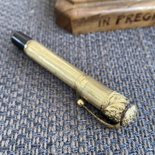 PENNA STILOGRAFICA retrattile MURA laminata oro 18 kr pennino oro / con rottura