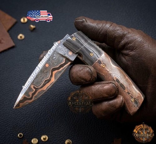 Coltello acciaio damascato - coltello,