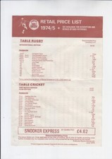 SUBBUTEO RETAIL PRICE LIST