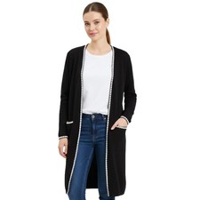 Poncho di lino beige da donna