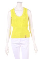 Top girocollo Alviero Martini 1a Classe in maglia di cotone I 40 = D 34 giallo