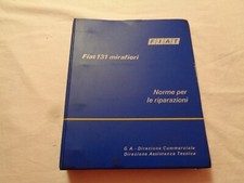 FIAT 131 MIRAFIORI NORME PER LA RIPARAZIONE MANUALE ORIGINALE AUTO EPOCA
