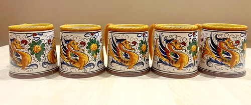 Lotto bicchieri ceramica - 5,