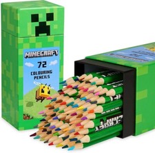 MINECRAFT Matite Colorate 72 Colori per Bambini, Scuola, con Scatola Colori 
