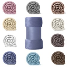 Plaid Caldo Invernale Morbido Coperta Tinta Unita per Divano Letto 200x250 cm