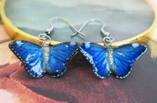 Farfalla blu porcellana - blu,
