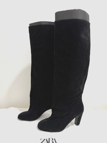 Zara velluto nero slough - velluto,