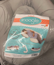 LEACHCO SNOOGLE TOTAL BODY PILLOW- ORIGINAL GRAY SLIGHTLY USED