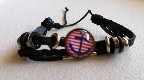 Bracciale uomo finto cuoio - bracciale, di