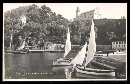 Cartolina portofino porto s - portofino,,