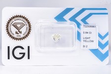 Diamante Naturale a Cuore 0.84 Ct. Giallo Chiaro SI2 | Certificato IGI