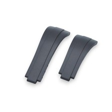 Cinturino in gomma nera 22 mm