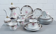 Servizio da caffè Wunsiedel Bavaria 23 pezzi per 6 persone bordo oro decorazi...