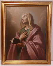 Antico Dipinto olio su tela -  S. Anna, autore Stefano Parrocel 1745.