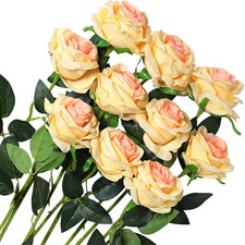 10 Pezzi Fiori Artificiali Rose Di Seta Falso Bouquet Da Sposa Da Sposa per La C