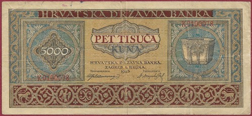 Croazia 5000 kuna - kuna, p-13