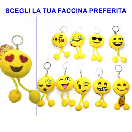 Portachiavi peluche faccine - peluche,