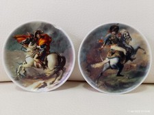 Limoges France ceramica coppia piattini piatti appendere Napoleone Bonaparte 10c