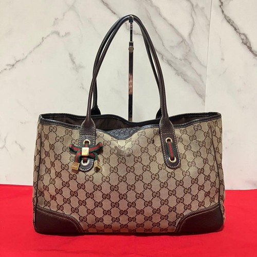 Gucci tote bag tela pelle - gucci,