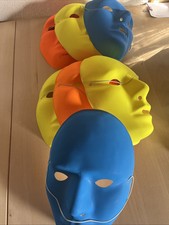 7 maschera faccia viso colorate con elastico maschere carnevale travestimento